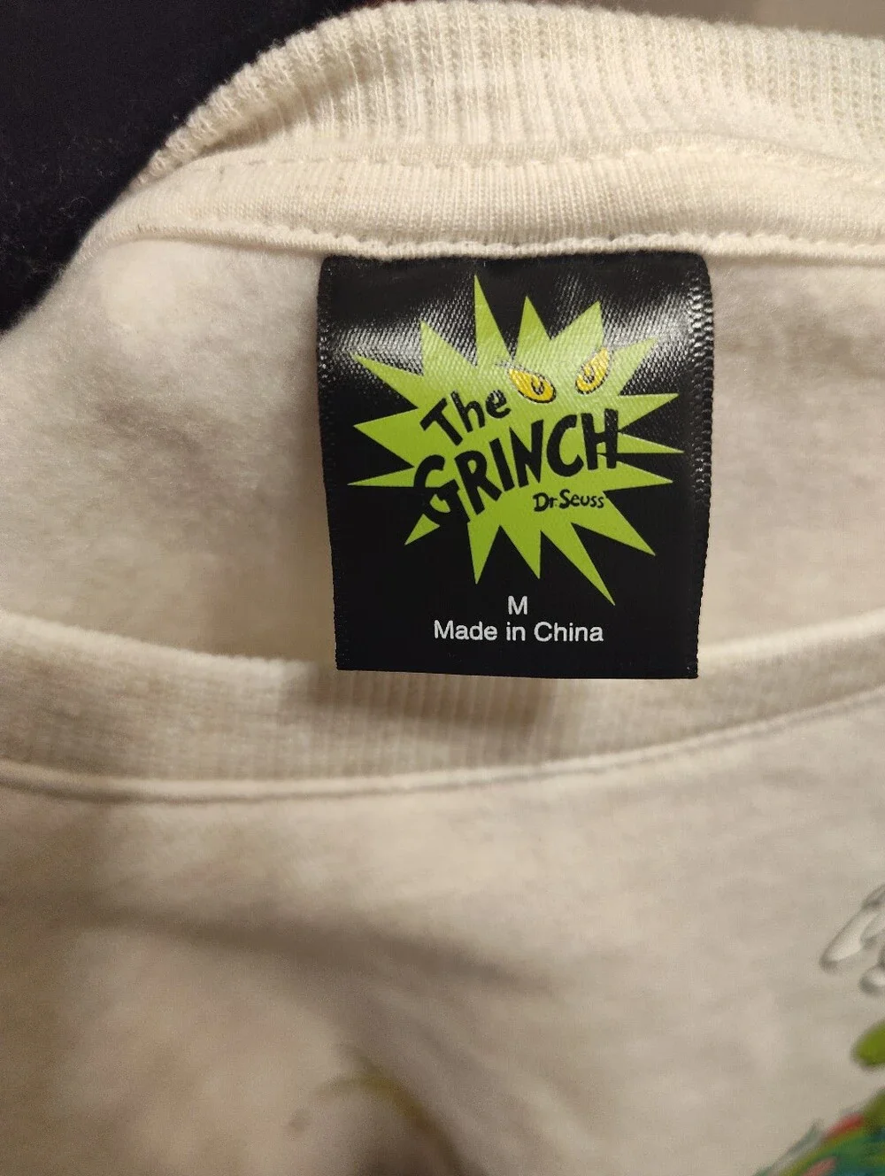 The Grinch Dr Seuss Sweatshirt Crew Neck Christmas Long Sleeve Girls Youth Med